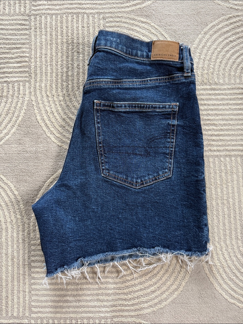 American Eagle Outfitters Dark Blue Denim Cutoff Shorts